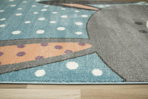 Dywan Dziecięcy Lima 1316C blue/l.grey Szary Niebieski Króliczek