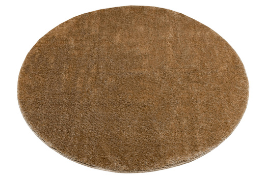 Dywan Okrągły Shaggy Antypoślizgowy Malmo Ciemny Beż