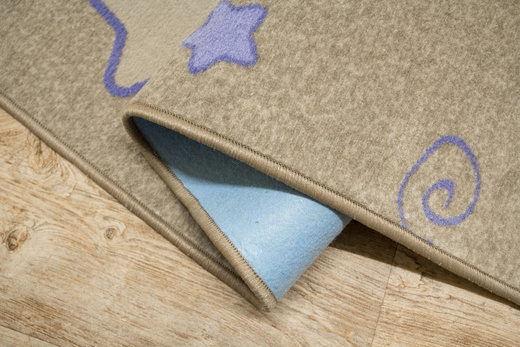 Welurowy Dywan Dziecięcy Stars Cfl-s1 Pastelowe Gwiazdki