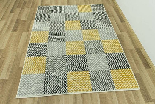 Dywan Luna 503568/89935 mustard patchwork