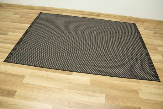 Dywan Dwustronny Sznurkowy Brussels 205668/10110 Night Antracyt Krem Romby Kratka Outdoor