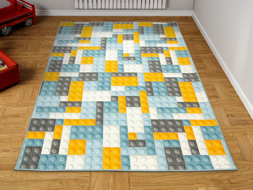 Wykładzina Dziecięca Klocki Orange szerokość 2 m