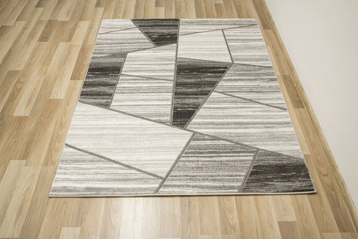 Dywan Felix 9253A l.grey/white Lśniący Marmur Szary Krem Srebrny