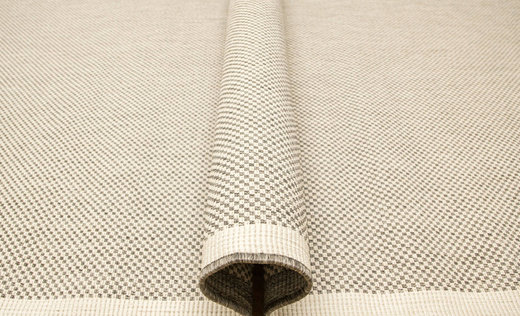 Dywan Dwustronny Sznurkowy Brussels 205014/10010 Silver Romby Kratka Outdoor