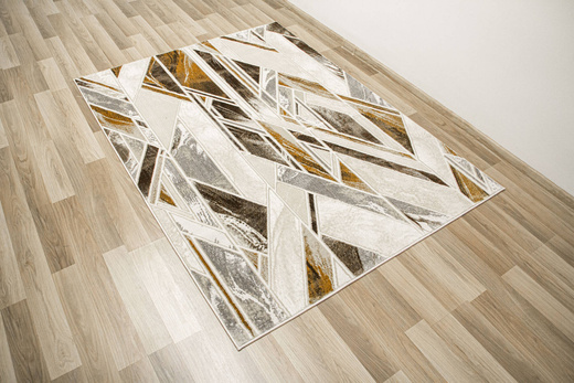 Dywan Elisa PF132 Brown Gold Złoty Brąz Geometria