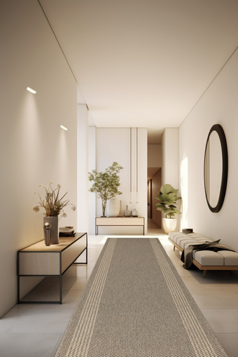 Chodnik Sznurkowy Antypoślizgowy Natura Loper 3415 Beż Paski szerokość 80 cm