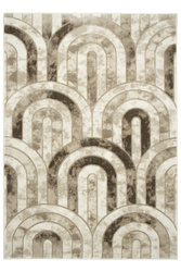 Dywan Felix 9303A l.beige/d.beig Lśniący Marmur Krem Beż Półkola