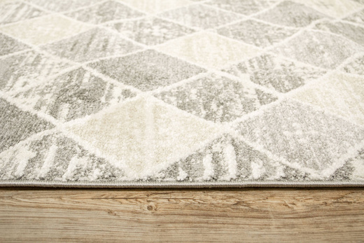 Chodnik Loris G179B Cream/Beige Szary Beż Romby szerokość 70 cm