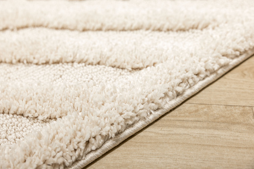 Dywan Berber 9754 Ivory Kość Słoniowa Krem Pólkola 3D z frędzlami