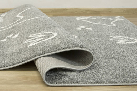 Dywan Dziecięcy Lima C879A l.grey/cream Dinozaury Szary Krem