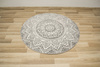 Okrągły Dywan Lima G757A l.grey/white Mandala Szary Krem