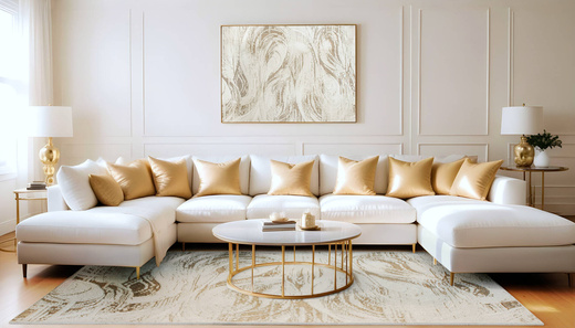 Lśniący Dywan Allora Plus F693A cream/beige Beż Krem Tynk