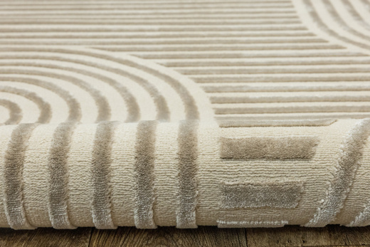 Dywan Misha J487A d.beige/beige Beżowy Geometria Linie