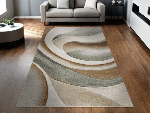 Dywan Agent 40436/610 Multi Krem Miedź Oliwka Fale