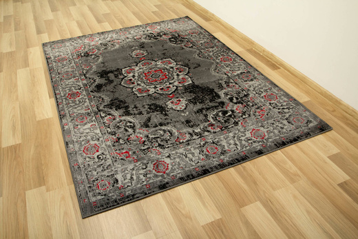 Dywan Victoria 7094A grey/d.grey Szary czerwony Ornament