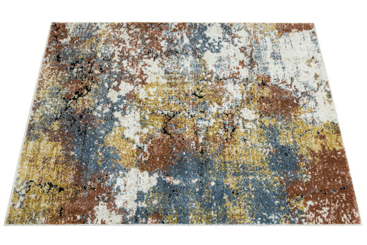 Dywan Bosa 8621A cream/somon Kremowy Miedziany Niebieski Abstrakcja