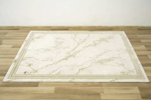 Lśniący Dywan Allora Plus B839A cream/gold Marmur Beż Krem Złoto