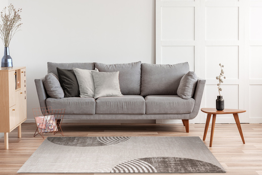 Dywan Nantes Nantes NT209A Beige/Brown Szarobeżowy Półkola