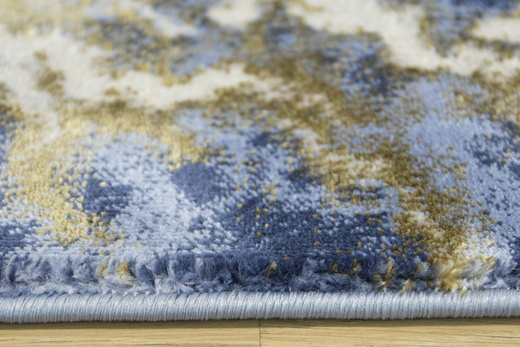 Dywan Verano C583A l.blue/blue Niebieski Złoty Szary Krem Dwupoziomowy