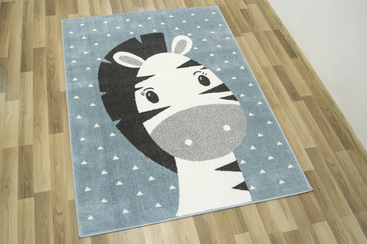 Dywan Dziecięcy Lima C885A blue/cream Zebra Turkus Krem Szary