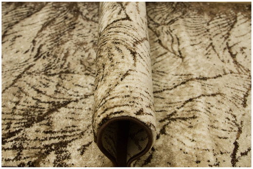 Chodnik Lapiso 400 cream/brown Brąz Beż Liście szerokość 70 cm