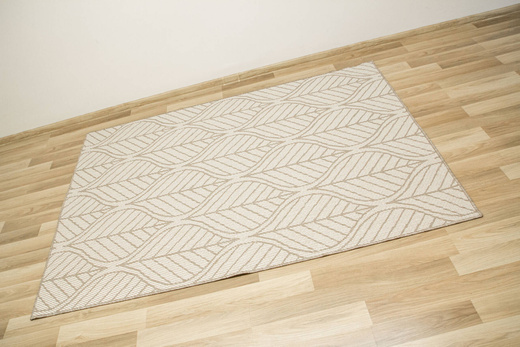 Dywan Dwustronny Sznurkowy Brussels 205647/10610 linen Jasny Beż Krem Listki Outdoor