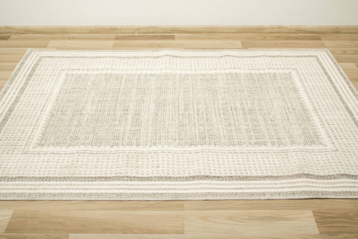 Dywan Cotton C117 naturel/grey Krem szay Beż Ramka