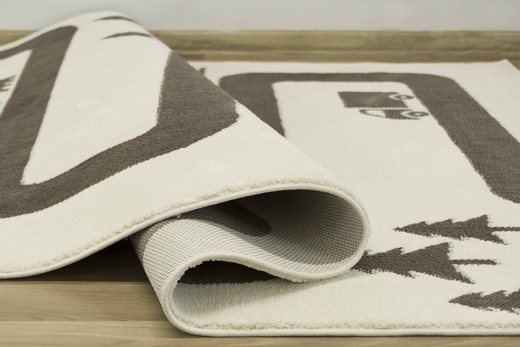 Dywan Karo 6065A brown/white 23 Khave/Beyaz Niedźwiadki Krem Brąz