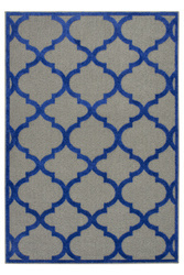 Dywan Agnella Meteo Clover Grafit Niebieski z Efektem 3D