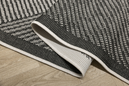 Dywan Dwustronny Sznurkowy Brussels 205942/10120 Night Antracyt Szary Trójkąty Outdoor