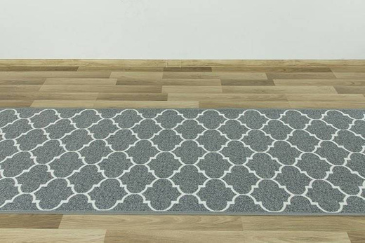 Antypoślizgowy chodnik clover koniczyna jasny szary szerokość 80 cm