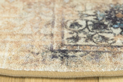 Okrągły Dywan Patchwork HD Beż