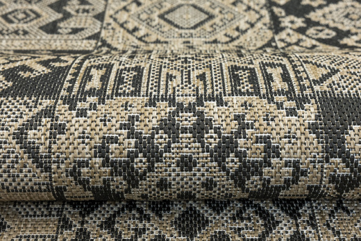 Antypoślizgowy Dywan FLEX 19636/P10 Grafit Beż Patchwork