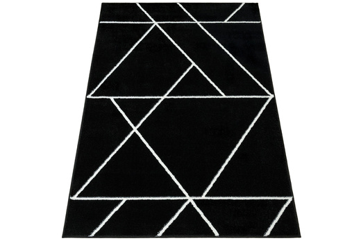Dywan Lima C877B black/white Czarny Krem Trójkąty