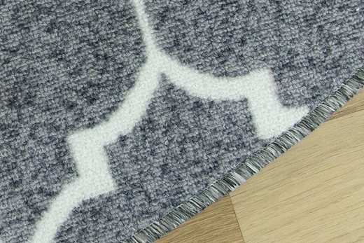 Dywan okrągły Clover 19 j.szary koniczyna marokańska