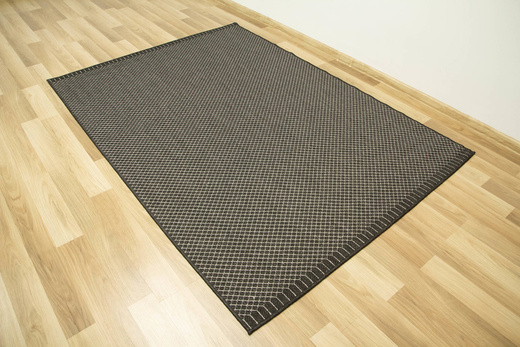 Dywan Dwustronny Sznurkowy Brussels 205668/10110 Night Antracyt Krem Romby Kratka Outdoor