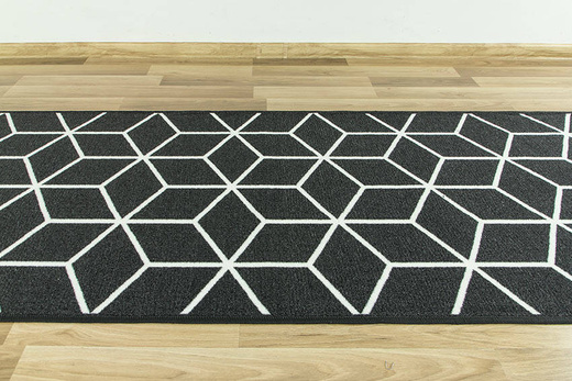 Antypoślizgowy chodnik cubes 29 czarny szerokość 80 cm