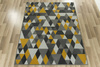Dywan Luna 503834/89915 grey musztardowe trójkąty