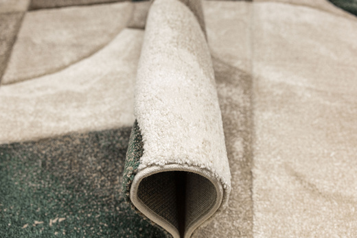 Dywan Kandy N412A l.beige/emeral Butelkowa Zieleń Beż Fryz