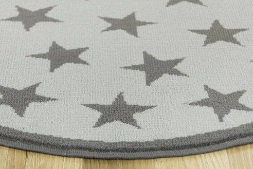 Okrągły Dywan LUNA 533909/89911 gwiazdki szare