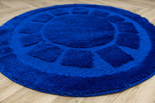 Dywanik Okrągły Łazienkowy Antypoślizgowy Ocean Blue Niebieski