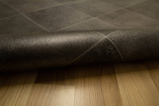 Wykładzina PCV Atlantic Toulouse 009 Antracyt Srebrny Romby szerokość 2,5 m