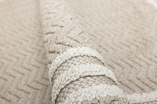 Dywan Milano 090 vizion/beige Beż Krem Ramka Frędzelki