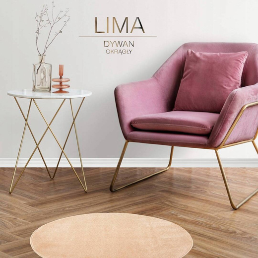 Okrągły Dywan Lima 2081A rose/rose Różowy