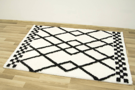 Dywan Boho 656 cream/black Krem Romby