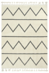 Dywan Karof 6062A grey/white 43 Krem Szare Zygzaki