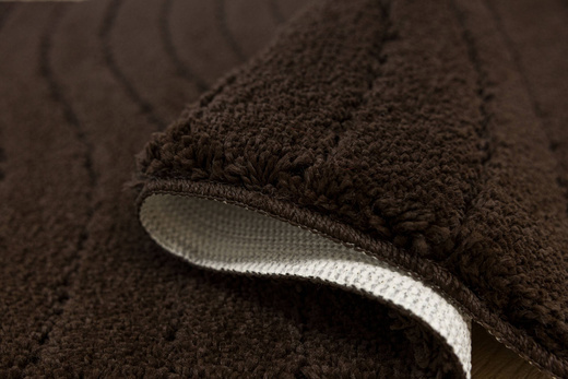 Dywanik Łazienkowy Antypoślizgowy Sara Wenge Brąz Fale