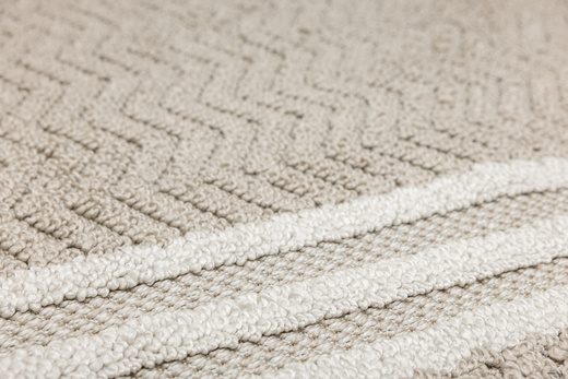 Dywan Milano 090 vizion/beige Beż Krem Ramka Frędzelki