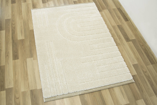 Dywan Shaggy/Sizal Akra 65274/655 Krem Pasy