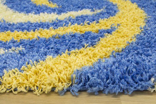 Dywan SHAGGY 0889 l.blue/yellow Krem Żółty Niebieski